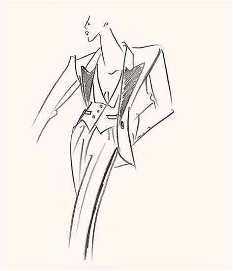 yves saint laurent silhouette|yves Saint Laurent drawings.